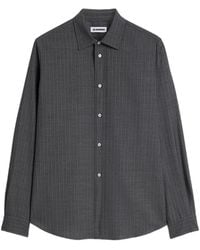 Jil Sander - Wollen Overhemd Met Krijtstreep - Lyst