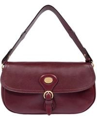 The Bridge - Buckle-fastening leather shoulder bag - Lyst