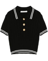 Alessandra Rich - Cotton Polo Top - Lyst