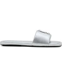 Marc Jacobs - The J Marc Sandalen Im Metallic-Look - Lyst