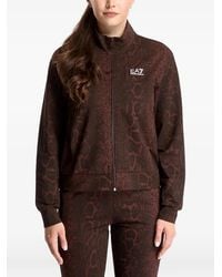 EA7 - Graphic Series Regular-Fit Sweater Met Rits - Lyst