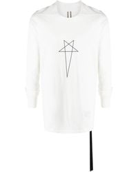 Rick Owens - Camiseta Pentagram con logo estampado - Lyst