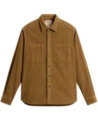 Woolrich - Ribfluwelen Overhemd Met Knopen - Lyst