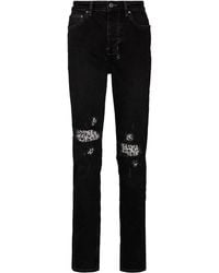 Ksubi - Chitch Leopard Patch Distressed Slim-Fit Jeans - Lyst