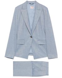 Marella - Metallic-Effect Notched-Lapel Suit - Lyst