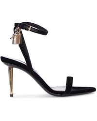 Tom Ford - Padlock-Detail Velvet Sandals - Lyst
