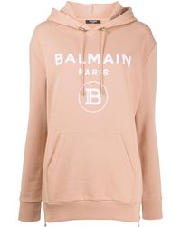 Balmain Sweat à capuche à logo imprimé - Multicolore