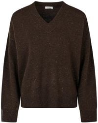 Peserico - Flecked V-Neck Sweater - Lyst