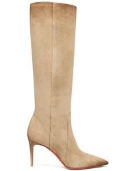 Santoni - Viola Pointed-Toe Suede Boots - Lyst