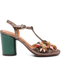 Chie Mihara - Uliva Floral-Appliqué Sandals - Lyst