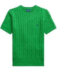 Polo Ralph Lauren - Cable-Knit Short-Sleeved Sweater - Lyst