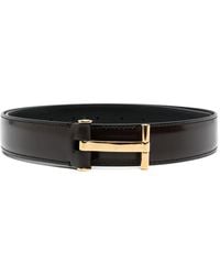 Tom Ford - T-Buckle Leather Belt - Lyst