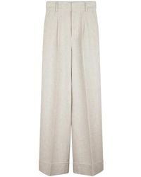 Alberta Ferretti - Pleat-Detail Palazzo Pants - Lyst