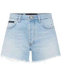 Philipp Plein - Logo-Appliquéd Denim Mini Shorts - Lyst