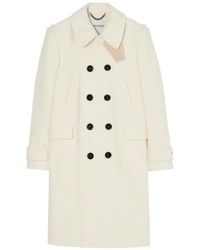 Burberry - Wool Blend Pea Coat - Lyst