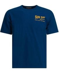 Sun Surf - Logo-Print Cotton T-Shirt - Lyst