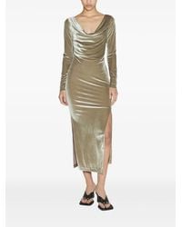 Helmut Lang - Cowl-Neck Side-Split Midi Dress - Lyst