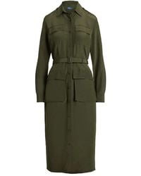 Polo Ralph Lauren - Button-Up Midi-Blousejurk - Lyst