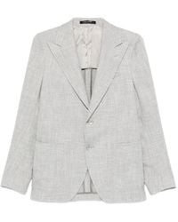 Tagliatore - Herringbone-Pattern Single-Breasted Blazer - Lyst