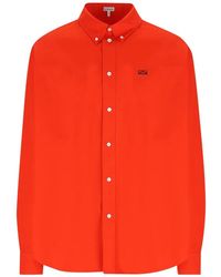 Loewe - Logo-Embroidered Button-Down Shirt - Lyst