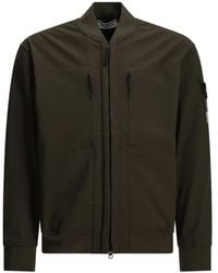 Stone Island - Q100006 Soft Shell-R_E.Dye Technology Bomber Jacket - Lyst