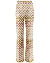 Missoni - Straight-Leg Viscose Lamé Trousers With Lace Motif - Lyst