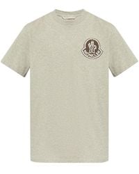 Moncler - Logo-Print Cotton T-Shirt - Lyst