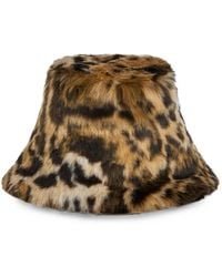 Etro - Leopard-Motif Faux-Fur Bucket Hat - Lyst