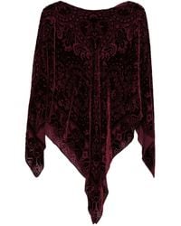 Etro - Paisley-Pattern Velvet Poncho - Lyst