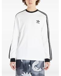 adidas - Side-Stripe Raglan-Sleeve T-Shirt - Lyst