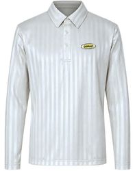 METALWOOD STUDIO - Player Stripe-Pattern Long-Sleeve Polo Shirt - Lyst