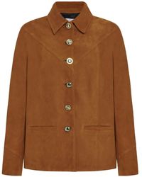Rosetta Getty - Chaqueta de ante con detalle de botones - Lyst