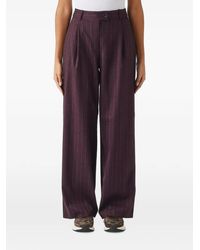 Nenette - Epicor Pinstripe Wide-Leg Trousers - Lyst