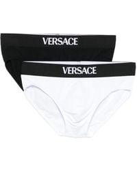 Versace - Set Di 2 Boxer Con Banda Logata - Lyst