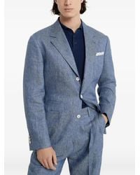 Brunello Cucinelli - Single-Breasted Linen Blazer - Lyst