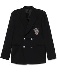 Fendi - Straight-Cut Double Breasted Wool Jacket Clothing - Lyst