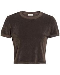Suzie Kondi - Carpi Terry-Cloth Cropped T-Shirt - Lyst