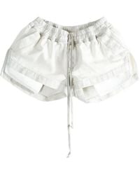 Rick Owens - Mist-Colored Drawstring Shorts - Lyst