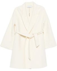 SIMONA CORSELLINI - Belted Wide-Sleeve Coat - Lyst