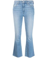 PAIGE - Colette Cropped Denim Jeans - Lyst