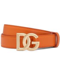 Dolce & Gabbana - Cinturón con hebilla del logo - Lyst