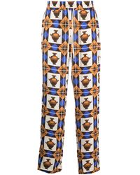 Drole de Monsieur - Zalij-Pattern Wide-Leg Trousers - Lyst
