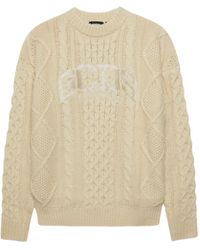 Gcds - Pull En Maille Torsadée À Logo Brodé - Lyst