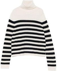 Allude - ストライプ タートルネックセーター - Lyst