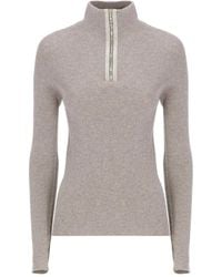 D.exterior - Gerippter Pullover mit Reißverschluss - Lyst