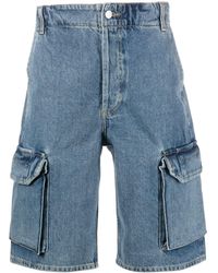 Sandro Short en jean à poches cargo - Bleu