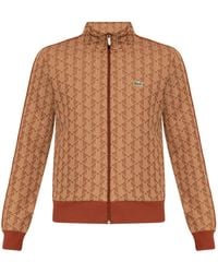 Lacoste - Monogram-Pattern Cardigan - Lyst