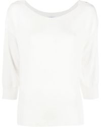 Malo - Fine-Knit Short-Sleeve Top - Lyst