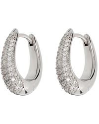 Tom Wood - Liz Pave Hoop Earrings - Lyst