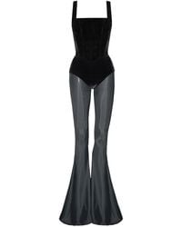 Vestiaire d'un Oiseau Libre - Corsage-Jumpsuit Aus Samt - Lyst